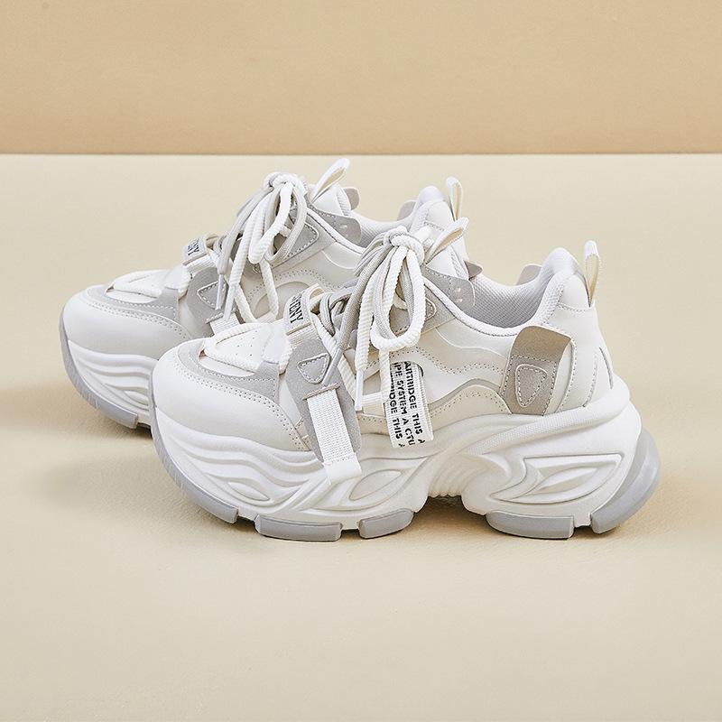 Damen Lässige Dad Sneaker Bequeme Klobige Plateau Laufschuhe Rutschfest Schnürung Atmungsaktiv Gehen Schuhe für Damen Workout Tennis Sneaker