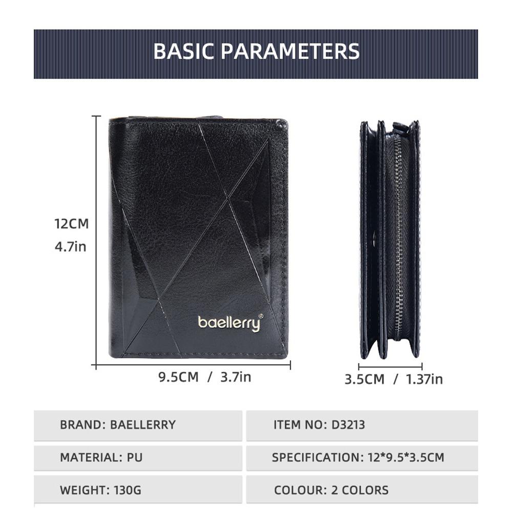 Soft Male Leather Purse PU Leather Men Card Holder Contracted Men's Short Wallet Men