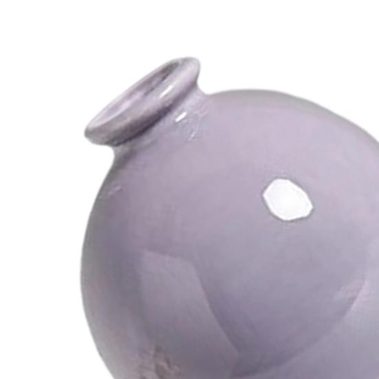 Kleine Runde Keramikvase Minimalistisch Nordisch Modern Dekorative Vase für Wohnzimmer Küche Schlafzimmer Eingangsbereich Kaminsims Tischmittelstück