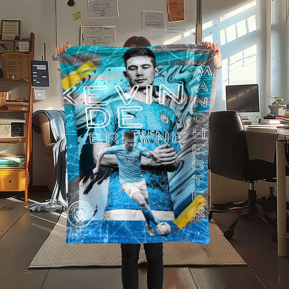 KDB Football Maestro Blanket, High Quality Comfortable for All Seasons, Home Decor, Warmth and Comfort