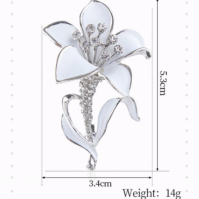 Women Brooch Romantic Crystal Flower Lapel  Accessories Carnation Botany  Gifts Jewelry