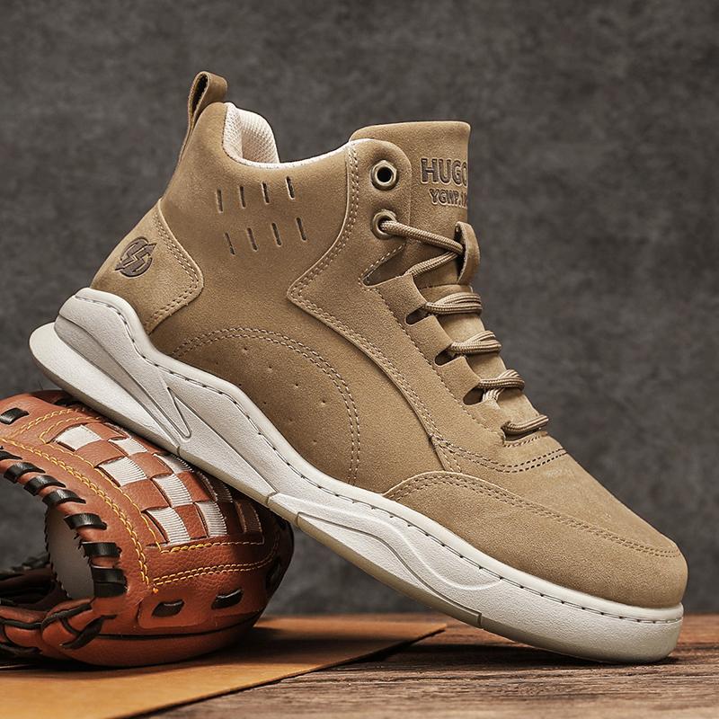 Sneakers Men 2025 New High Top Fashion Flat Retro Soft Sole Anti Slip Outdoor Large Size 38-48 Running Sports Shoes for Man