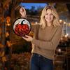 Acrylic Puzzle Toy Hanging Ornament Round Pumpkin Design Halloween Decorative Art Panel for Home Window Door Wall