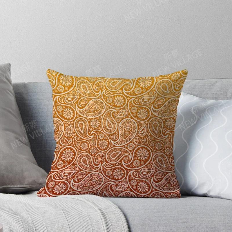 Mandala Flower Series Throw Pillow Cover With Short Plush Print For Living Room Sofa Decoration Cushion Cover Pillow Covers