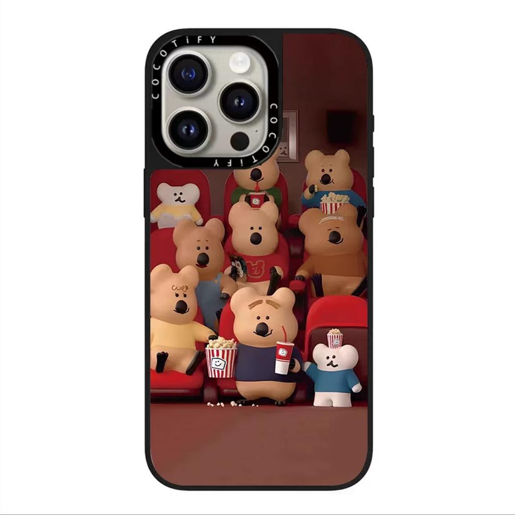 Little Bear for IPhone16ProMax Mobile Phone Case New for Apple15Pro Cartoon Mirror 14 Cute Trendy Brand