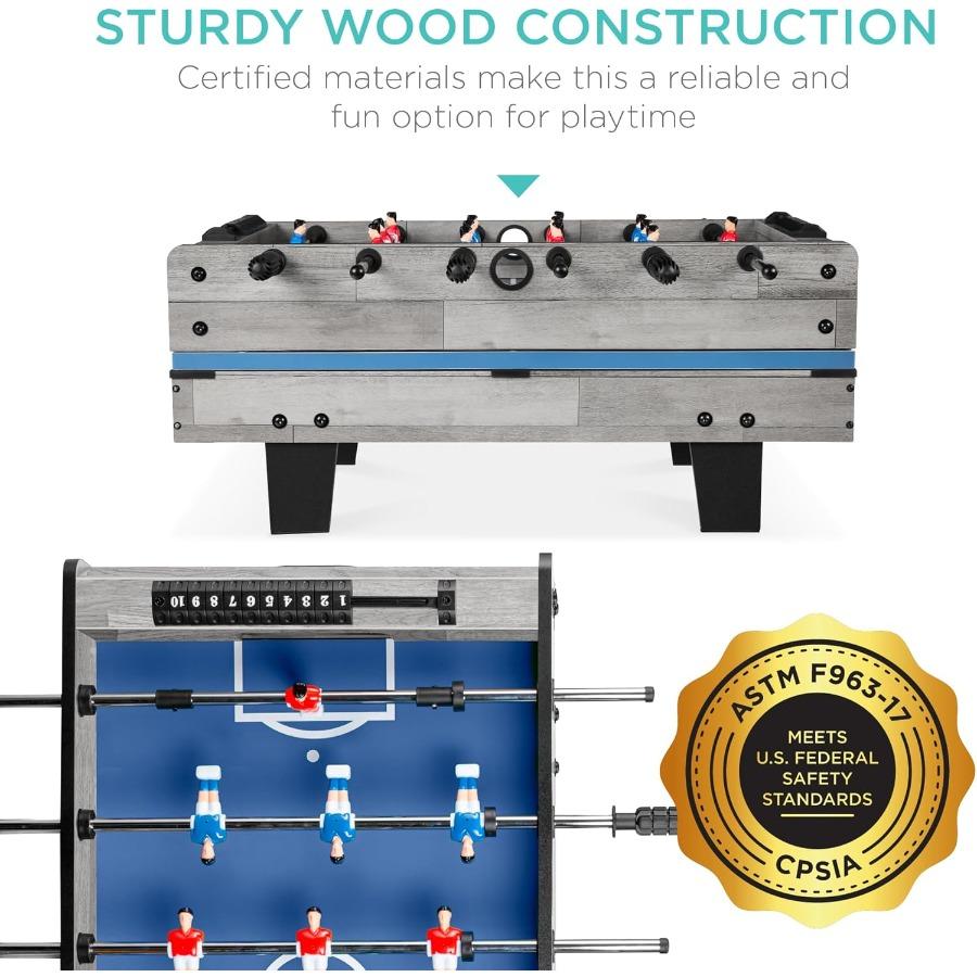 4in1 Multi Game Table S Combination Arcade Set for Home Play Room Rec Room with Pool Billiards Air Hockey Foosball and Table Te