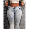 High-Waisted Flare Jeans - Washed Denim Streetwear in Plus Sizes