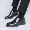 Autumn Leather Shoes Men'S New British Style Casual Men'S Business Dress Black Groom Wedding Shoes 85672-R