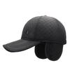 Mittelalterliche und ältere Kappe Herren Baseballkappe Vaterkappe Winter Warme Ohrenschutzkappe Herbst Winter Samt Dicke Baumwollkappe