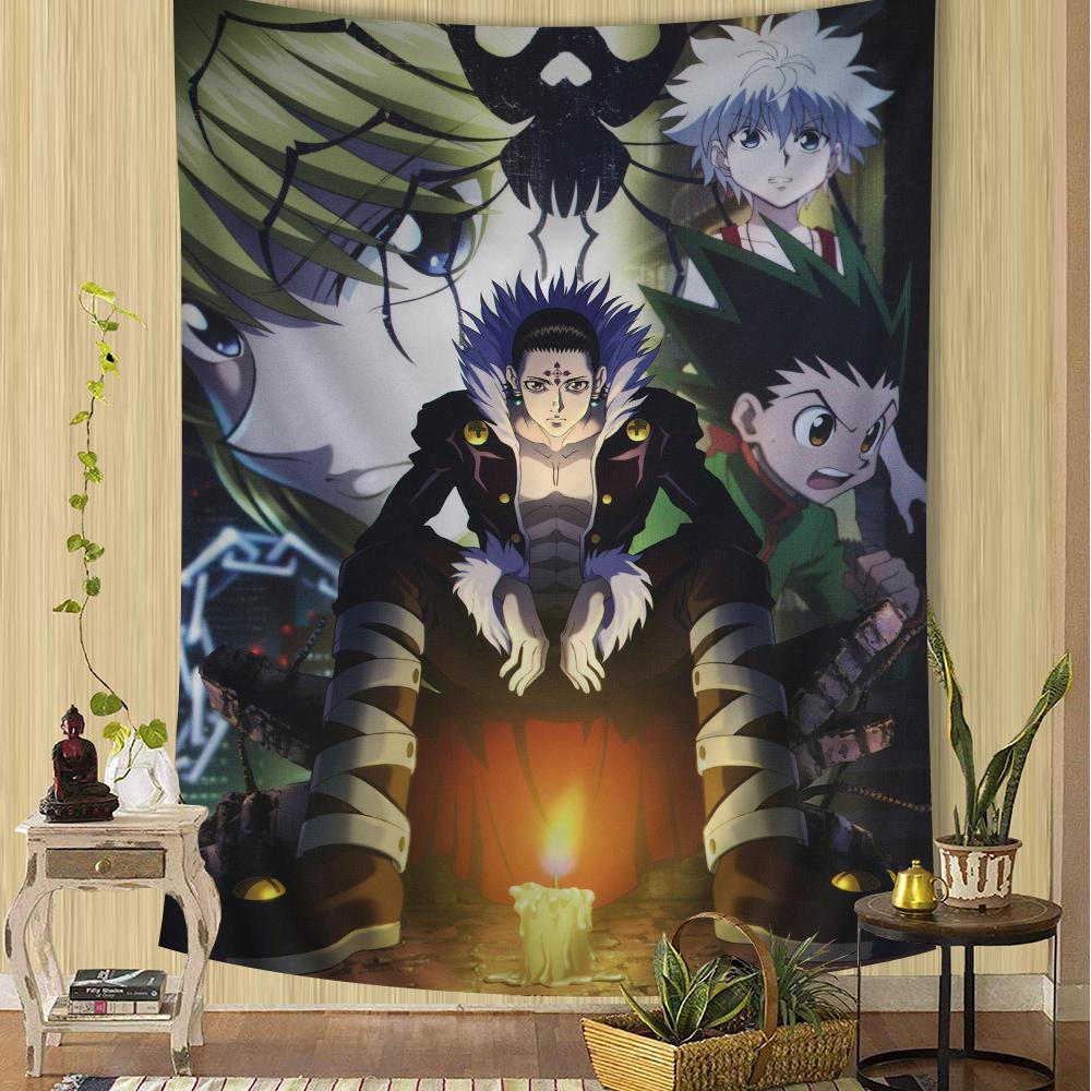 

Аніме HUNTER x HUNTER Гон Золдік Хісока DIY Настінний гобелен для вітальні Домашній гуртожиток Декор Настінне мистецтво Декор 70x115cm