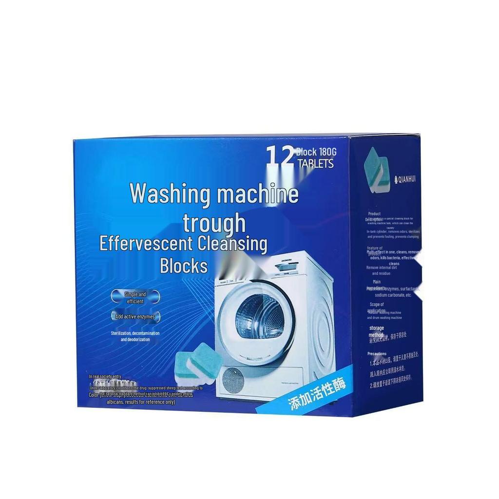 Effervescent Tub Cleaner Tablets for Automatic Front-Load Washing Machines: Stain Remover & Descaler