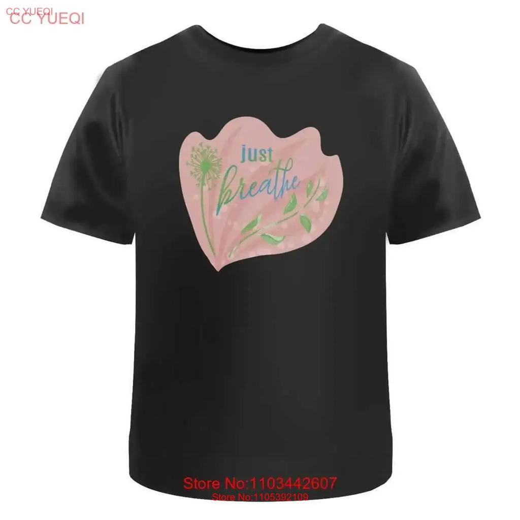 Just Breathe Cotton T Shirt Ta046693 Vintage Washed Streetwear Casual Designer Clothes Stretched Graphic Breathable