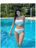 Korean Retro Bandeau Camisole Swimsuit for Women