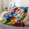 Super Mario Cartoon printing Flannel Blanket Bedroom Sofa Camping Warm blanket Gifts for family and friends-MJ002