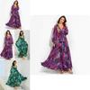Elegant Women Ladies Chiffon Boho Long Sleeve Maxi Dress For Evening Events