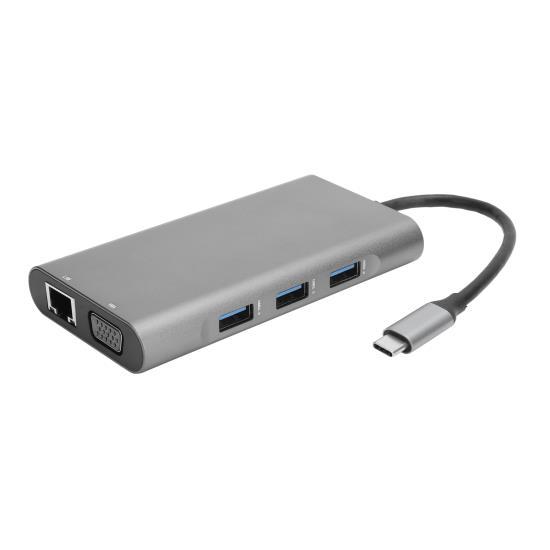 

Z030 10 в 1 док-станция-концентратор TypeC USB3.0/PD/HDMI/RJ45/VGA/адаптер для карты памяти 3,5 мм