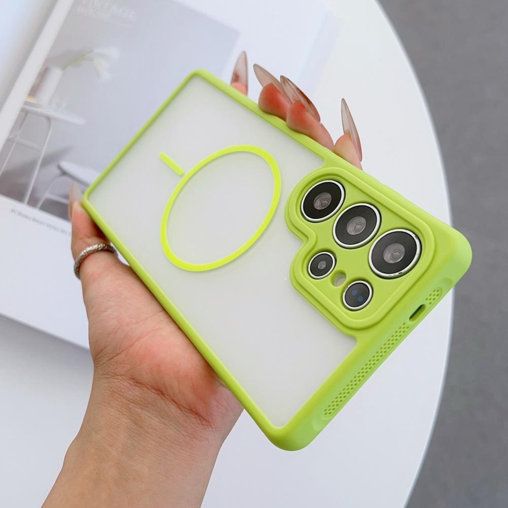 Skin Feel Matte Clear For Magsafe Magnetic Charge Phone Case For Samsung S26 S25 S24 S23 Plus Ultra Bumper Wireless Charge Cover