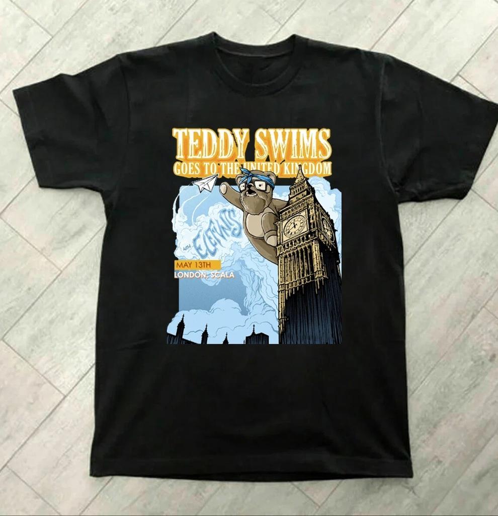 T-shirt Poster Concerto Tour UK di Teddy Swims S-5XL
