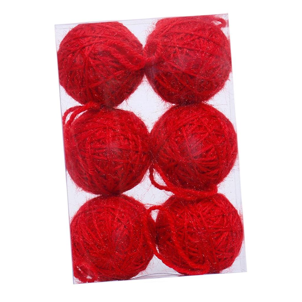 6Pcs Christmas Ball Ornaments Xmas Decor Christmas Tree Baubles for Engagement Party Supplies Anniversary Wedding Thanksgiving