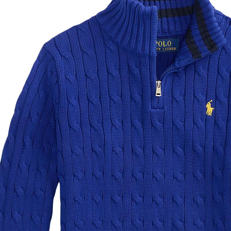 Dětský dětský svetr Polo Ralph Lauren s pleteným bavlněným zipem 323868894-022
