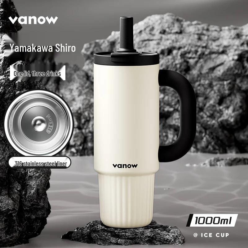 Vanow Jumbo Insulated Tumbler with Straw 1000ml