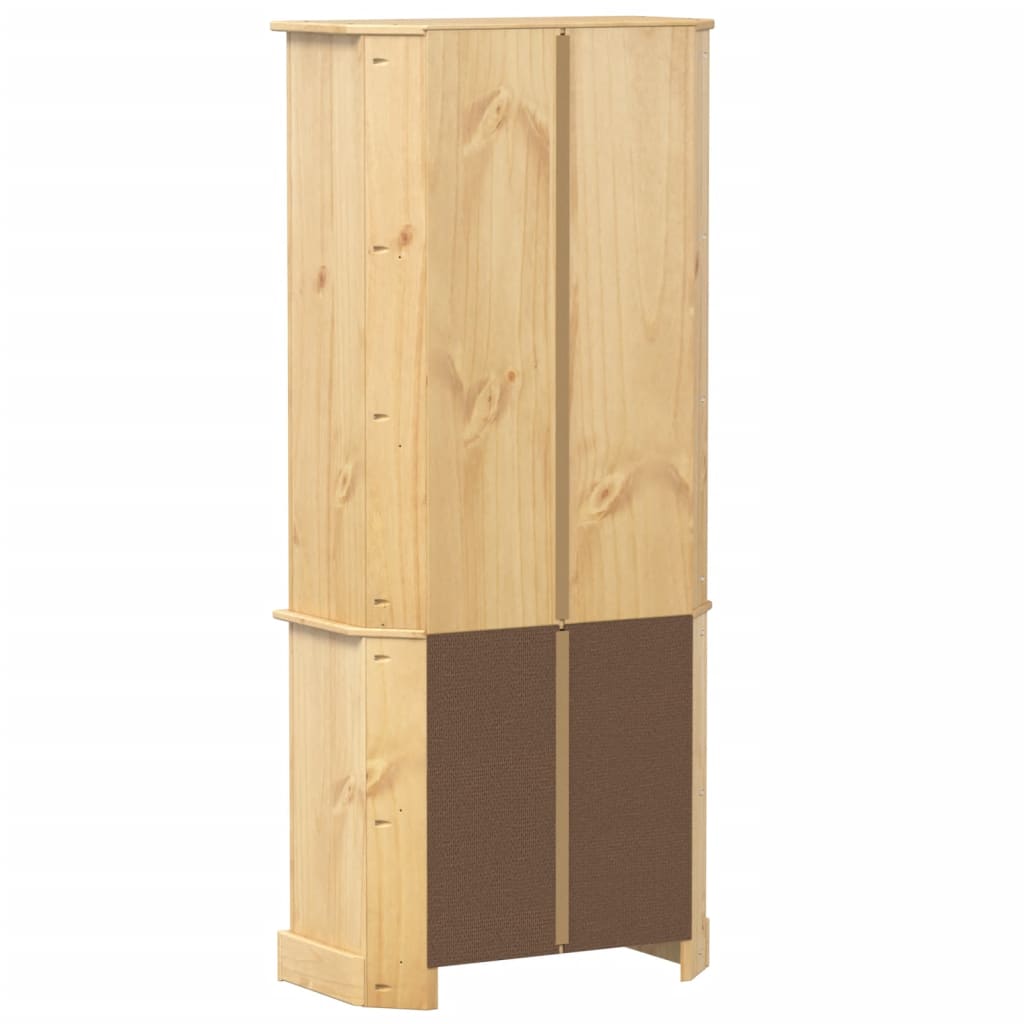 Highboard Corona 74x38x170 Cm Solid Pine Wood