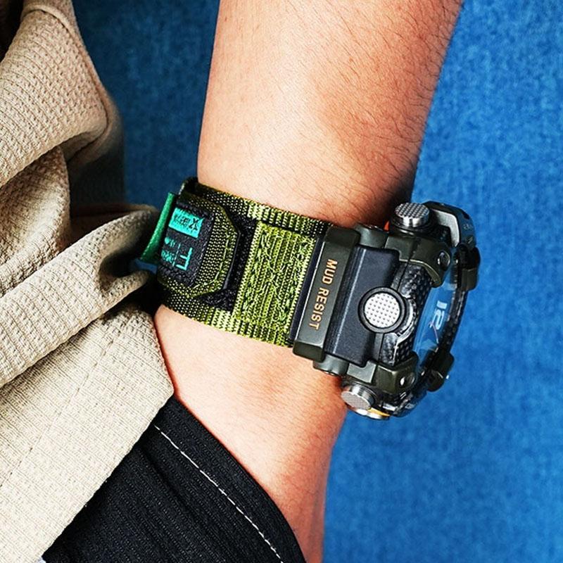 For CASIO G-Shock GG-B100 Mudmaster 3rd Gen - Replacement Nylon Canvas Strap Outdoor Watch Band Military Style Accessories