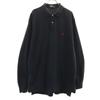 Polo by Ralph Lauren Long Sleeve Polo Shirt L Black Kanoko Fabric Men's Used