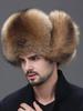 Fox Hair Lei Feng Hat Men's Raccoon Hair Northeast Winter Middle-aged and Elderly Warm Fur Leather Cotton Hat Men's Winter