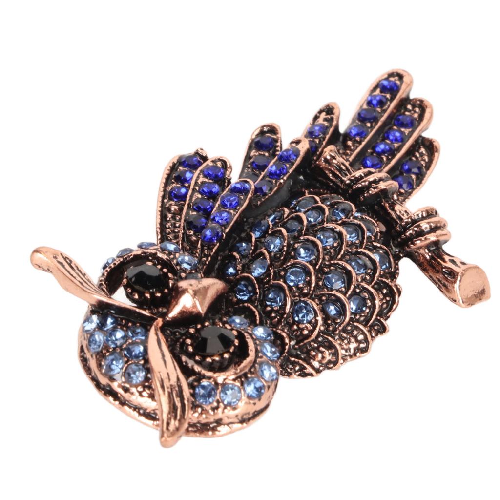 Owl Brooch Pin Sparkling Fashionable Unisex Rhinestone Vintage Owl Brooch for Party Travel ZT1124 55