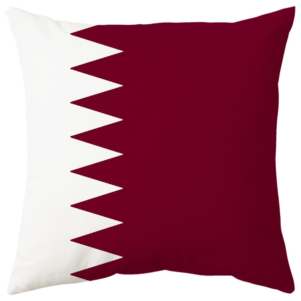 World Cup Pillow Flag National Pattern Printed Pillow Cover Seat Cushion Bedside Cushion Holiday Gift