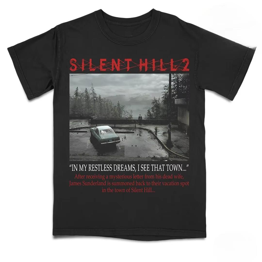 

Unisex Silent Hill 2 T Shirts Cotton Clothing Casual Short Sleeve Round Neck Tee Shirt Adult T-Shirts Tee High Street Top Game S