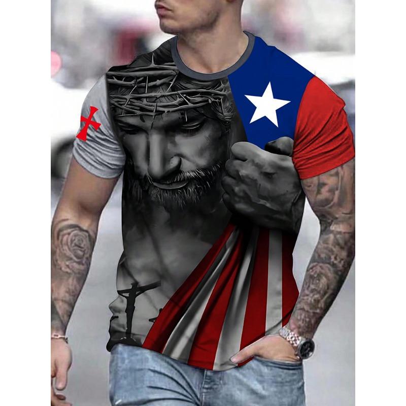 

Camo Printed Men s T-shirt Summer Daily Casual Men s T-shirt Outdoor Street Short-sleeved XXS