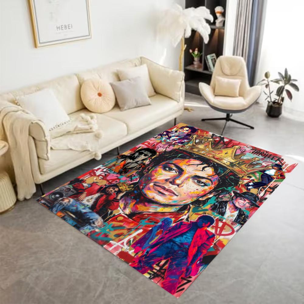 Michael Jackson Pop Art Portrait Floor Rug Office Rug Suitable For Foyer Decorate Room Kitchen Game Room Antislip Carpet Anime Office Decor
