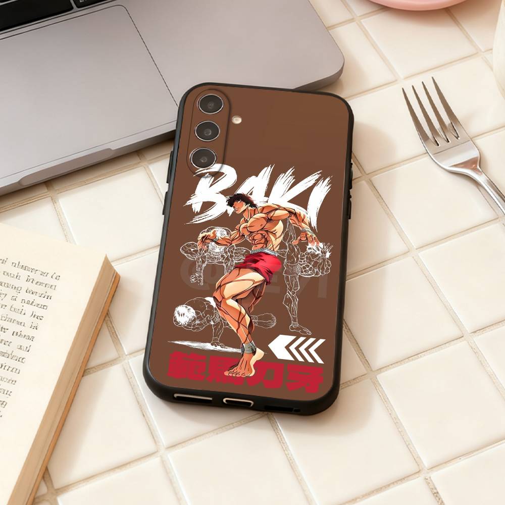

Чехол для телефона с изображением аниме B-Baki hanma для Samsung Galaxy A73, A72, A71, A70, A53, A52, A51, Другие, Мягкий черный корпус Samsung a20s