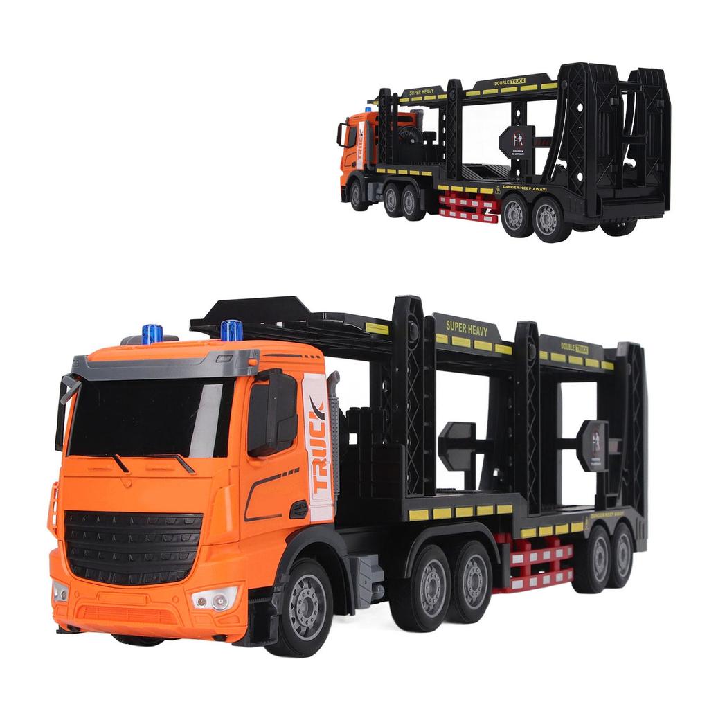 RC Semi Truck with Trailer Double Layer Full Function Sound Light Rechargeable Remote Control
