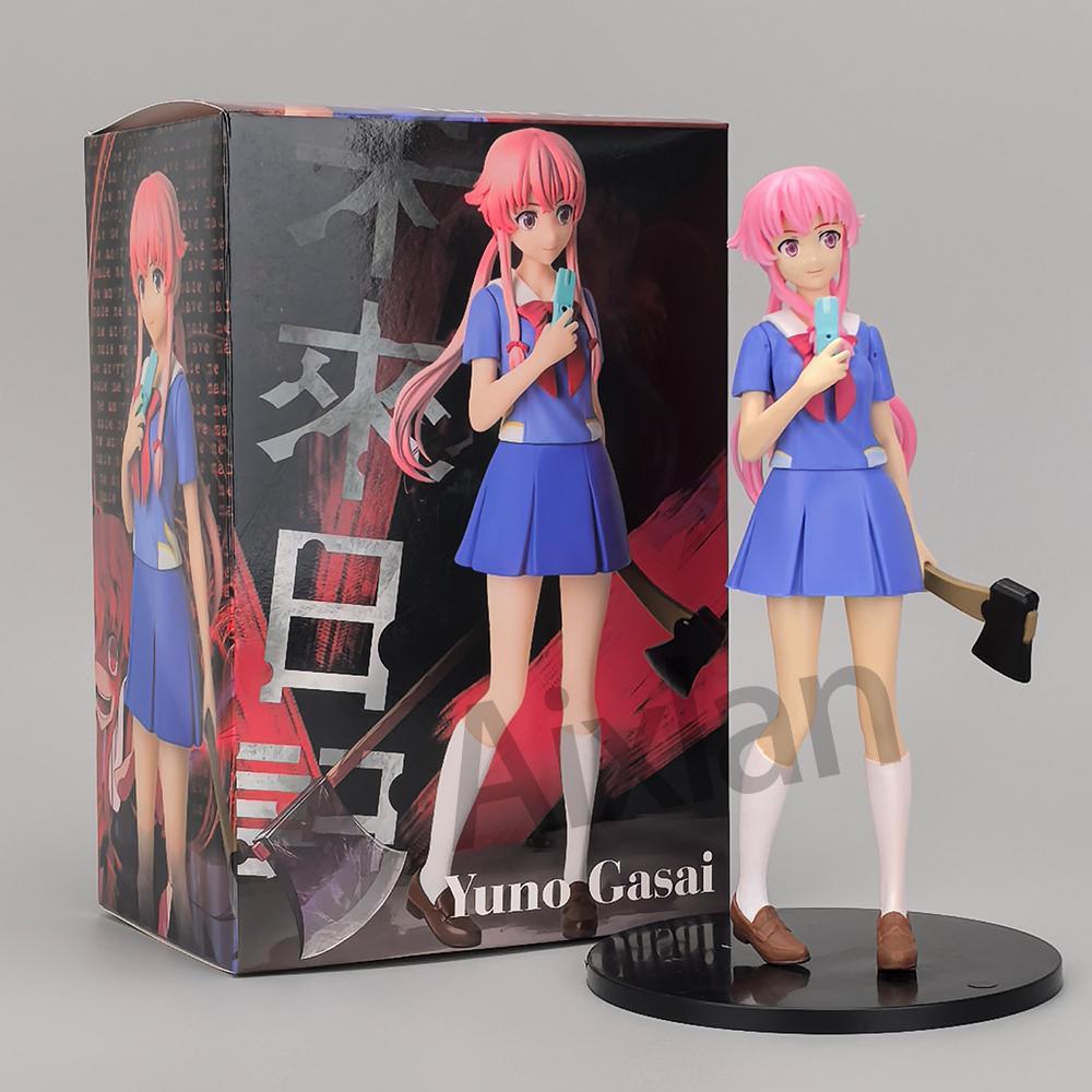 2 szt./zestaw Figurka Akcji Gasai Yuno z PVC Dziennik Przyszłości Model Anime Model Kolekcjonerski Prezent na Halloween Boże Narodzenie Zabawka Lalka