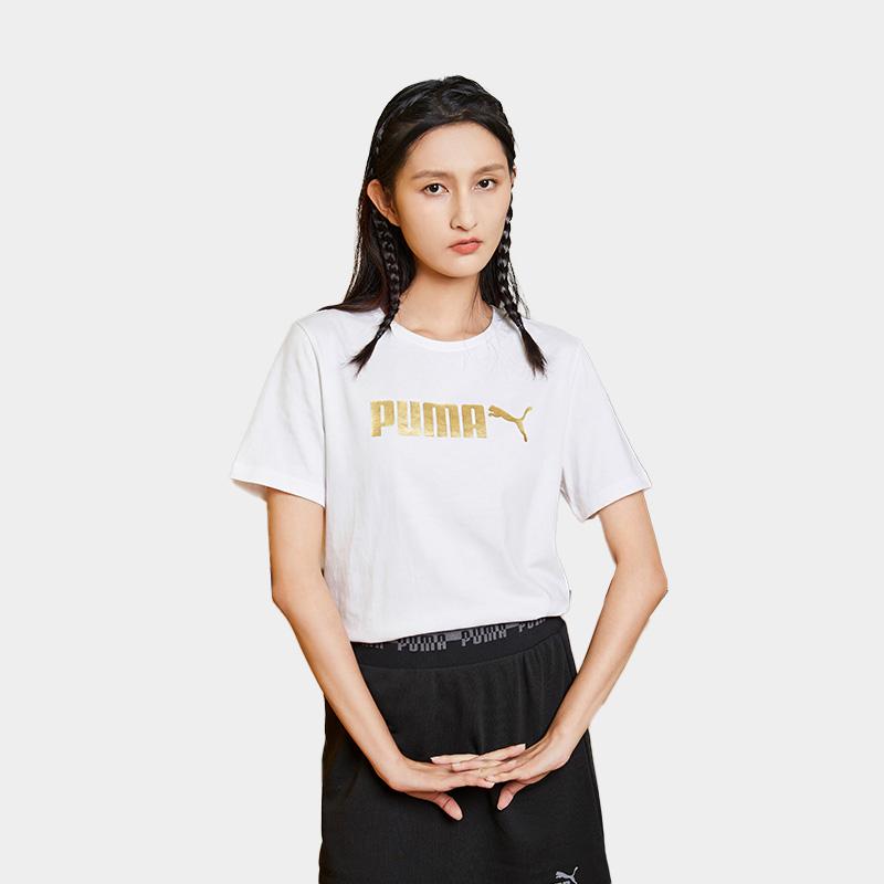 Puma Ess Crew Neck Pullover Knit Short Sleeve T-Shirt Unisex Tops 695663-02