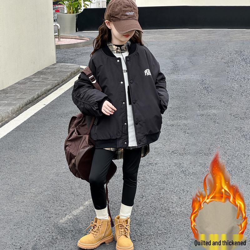 2025 Mädchen Frühling/Herbst Baseballjacke - Trendiger Kindermode-Mantel