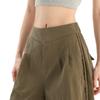 Yuppi Spice Girls, American Retro Wide Leg Overalls Women's Loose Straight Tie Casual Pants Summer