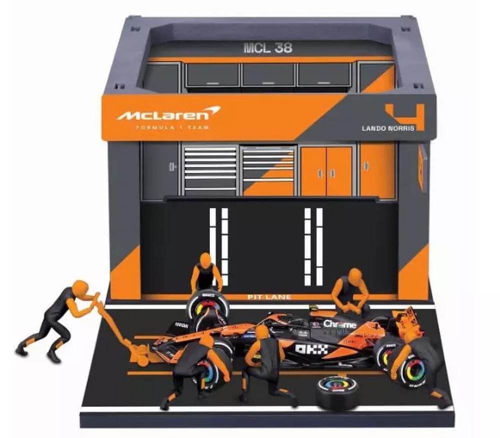 

Kyosho BURAGO Команда McLaren F1 Набор PIT PASS MCL38 Норрис x Paddock BUR38451N 1/43 №4 L. (Экипаж 6 шт., Гараж)