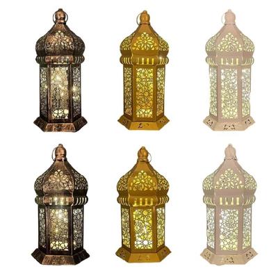 Artistic Iron Lamp Candle Holder For Eid Holiday Celebration Enhances Holiday and Home Decoration