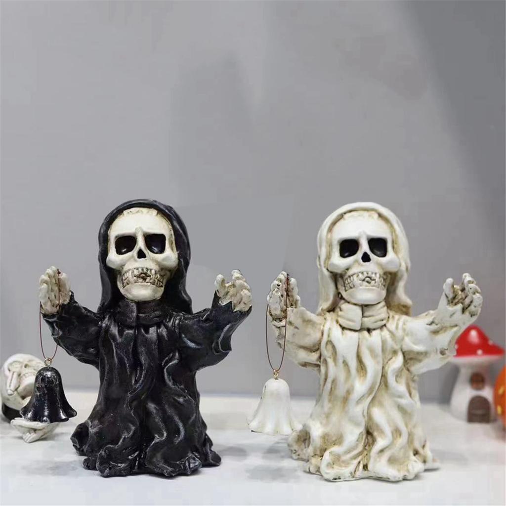 M-Modern-Headband Skull Decoration Skeleton Figurines Cool Statue Skull Halloween Skull Horrible Ornaments For Home Decor