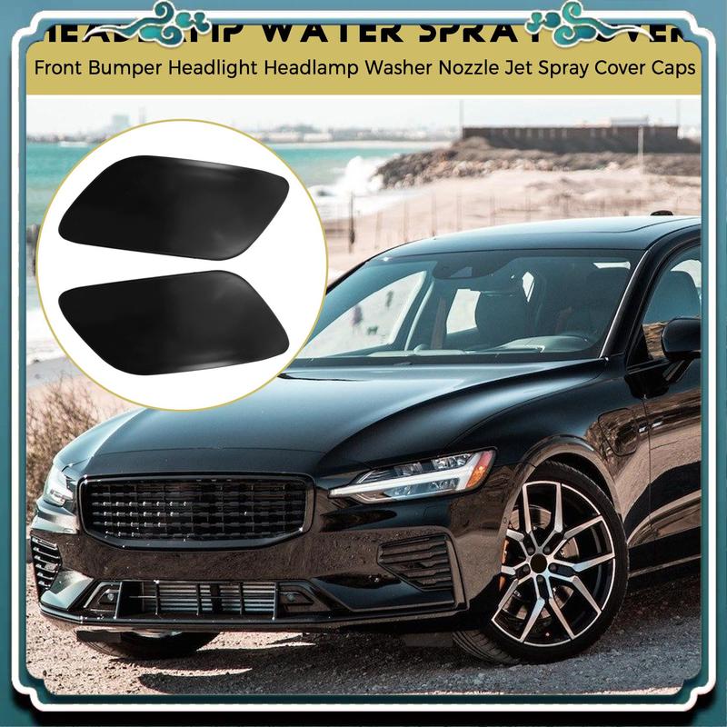 ABTU-Front Bumper Headlight Headlamp Washer Nozzle Jet Spray Cover Caps For Volvo S60 2014-2016 39820312 39820330