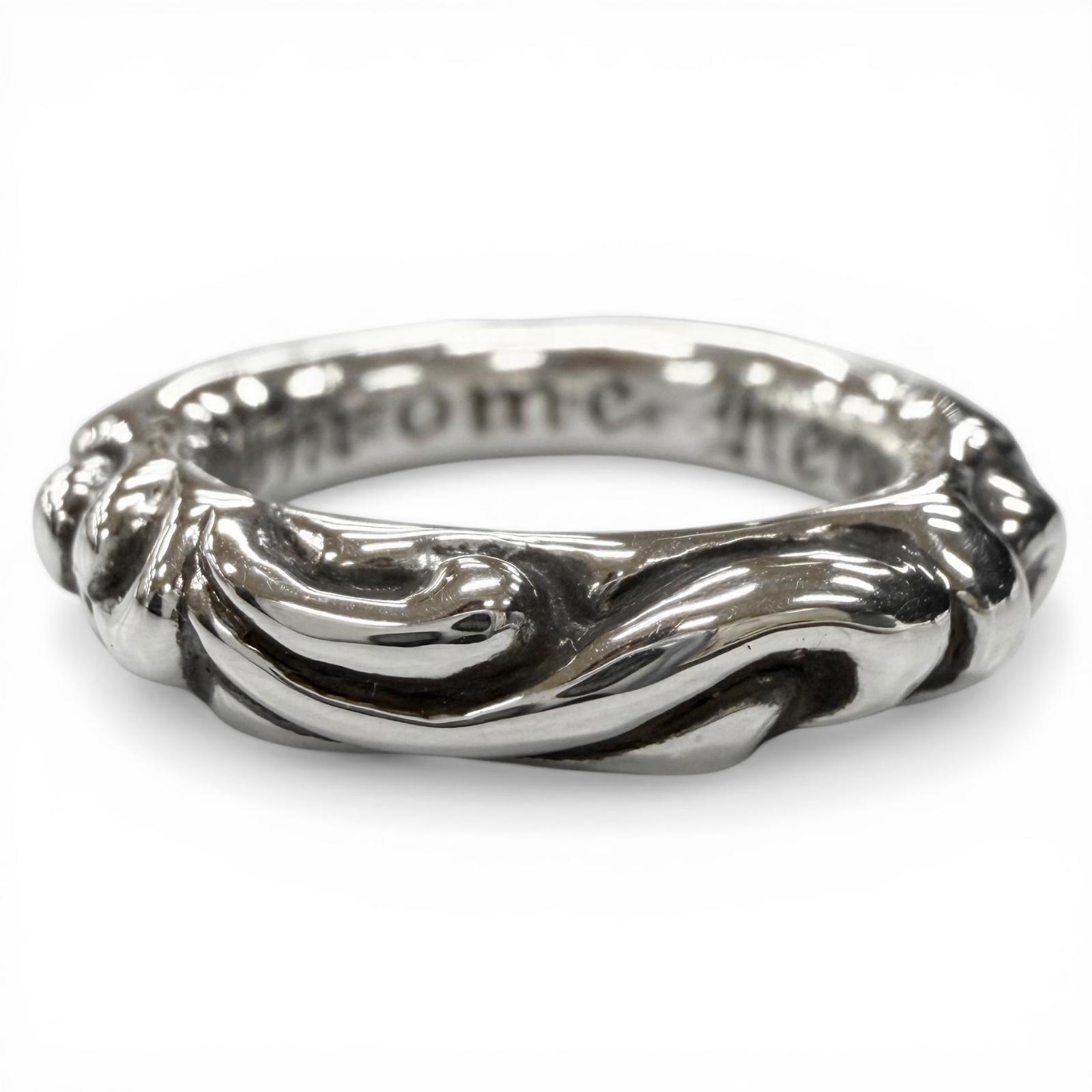 

Excellent CHROME HEARTS Ring Scroll band Silver 925 mens Used