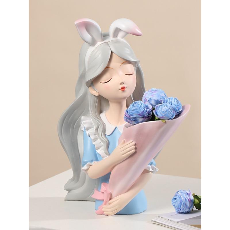 Nordic Alice Flower Bouquet Decoration Home Living Room Rabbit Flower  Decoration Gift Room Accessories Unique Beautiful Vase