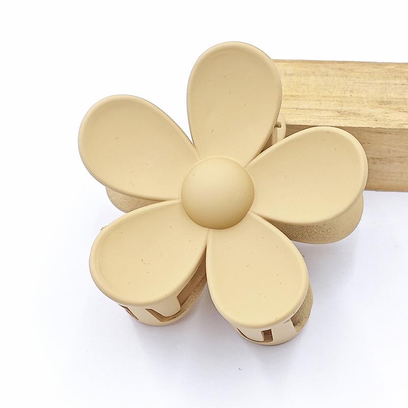 Frosted Flower Claw Hair Clip - Five-Petal Sunflower Updo Accessory