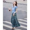 Elegant Floral Knit Two-Piece Skirt Set