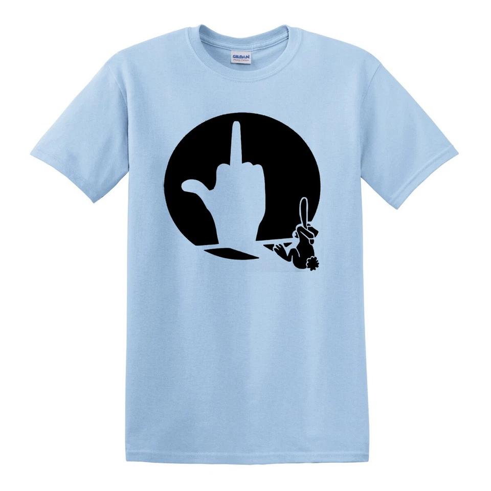 Middle Finger Shadow Puppet T Shirt Funny Rude Joke Novelty Rabbit Gift Top Tee 4 L