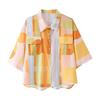 Jnleaog Spring New Arrival Women's Clothing Fashion Style French Fashion Cotton and Linen Printed Short-Sleeved Shirt Shorts Suit